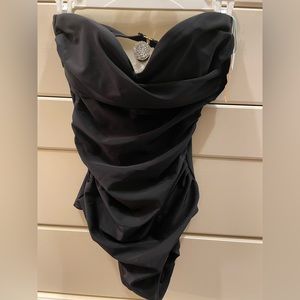 Black one piece bathing suit never worn nwt